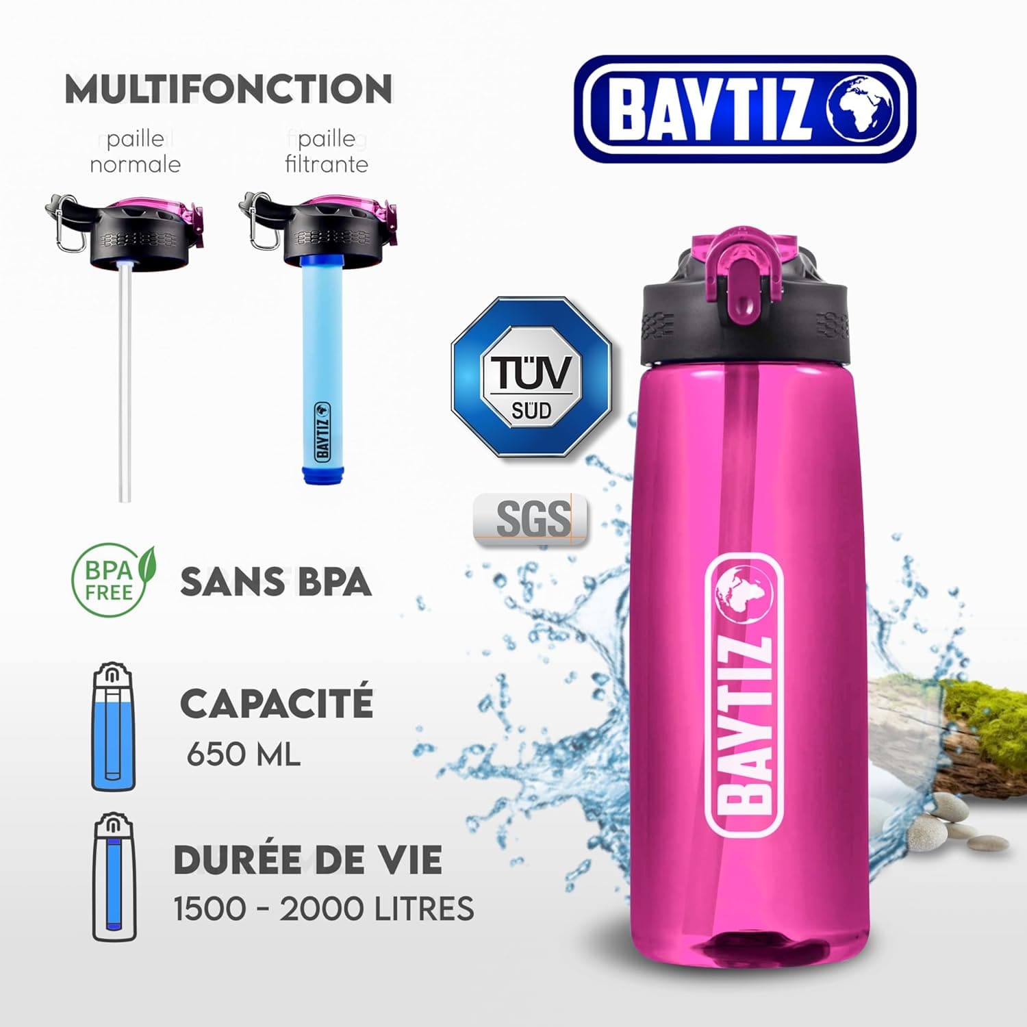 Gourde Filtrante Rose