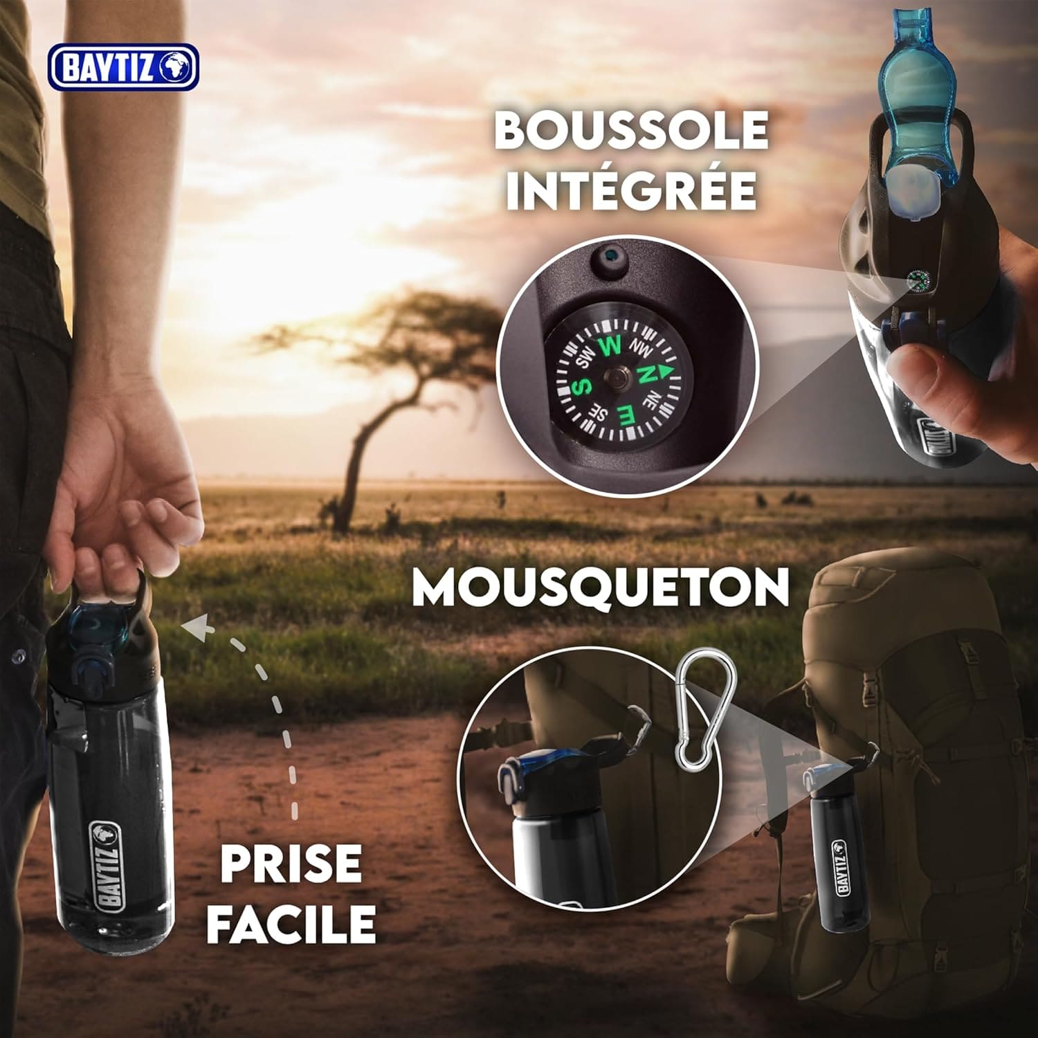 Gourde Filtrante Noire