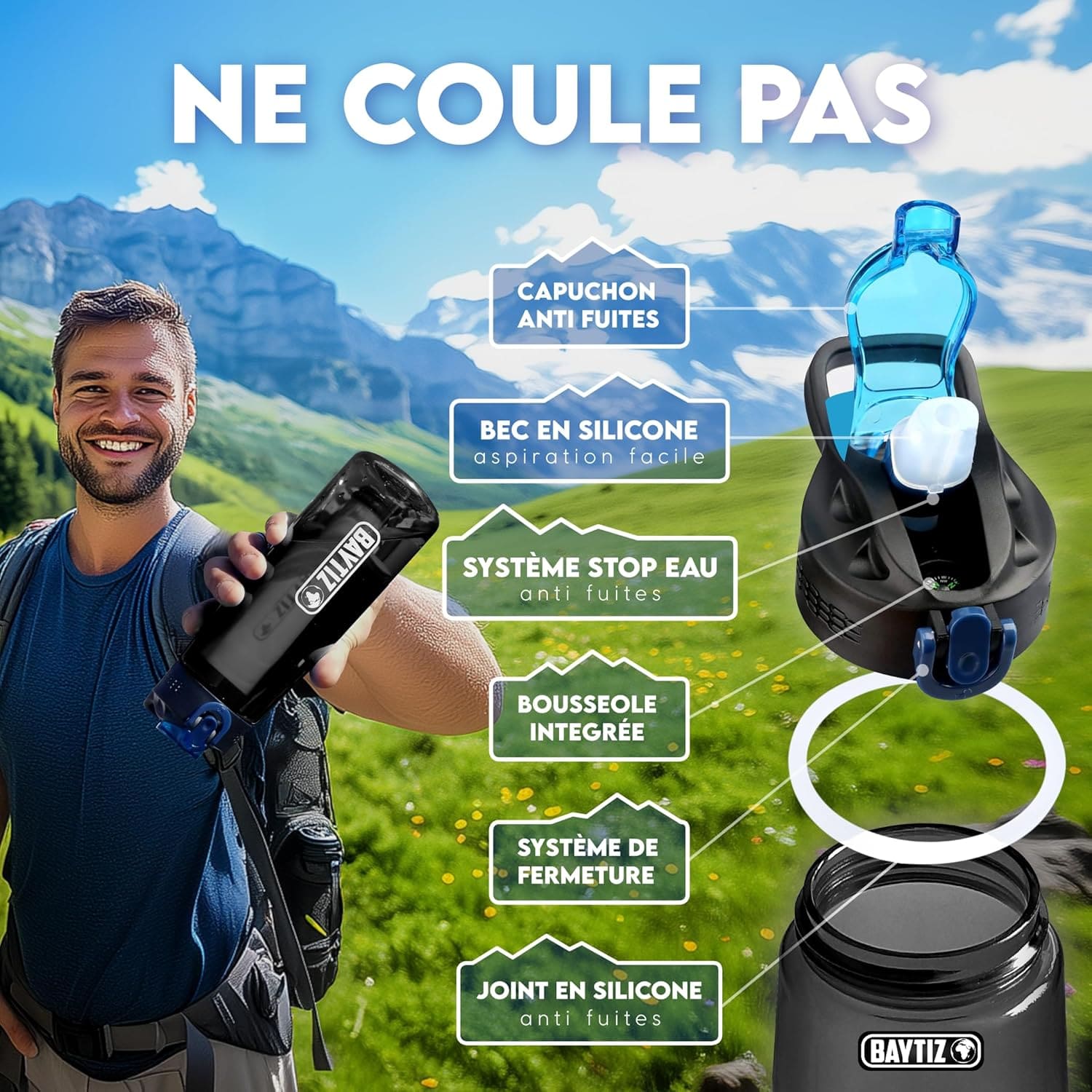 Gourde Filtrante Noire