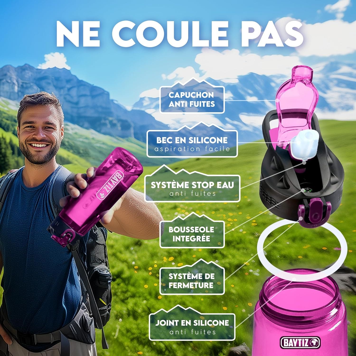 Gourde Filtrante Rose