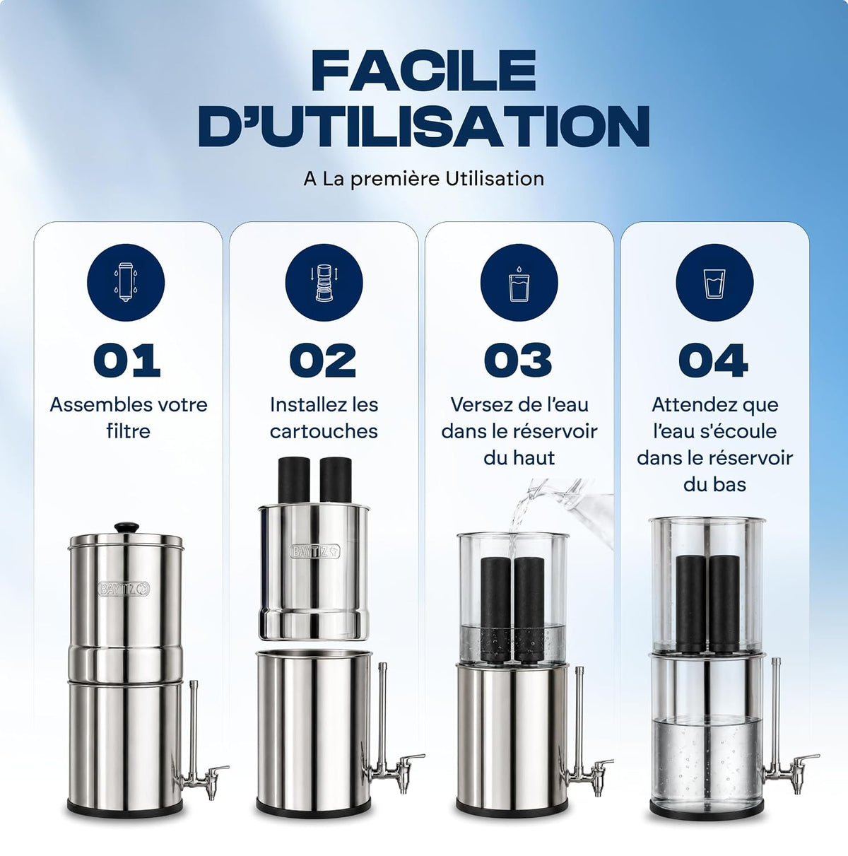 Filtre à eau par gravité Baytiz