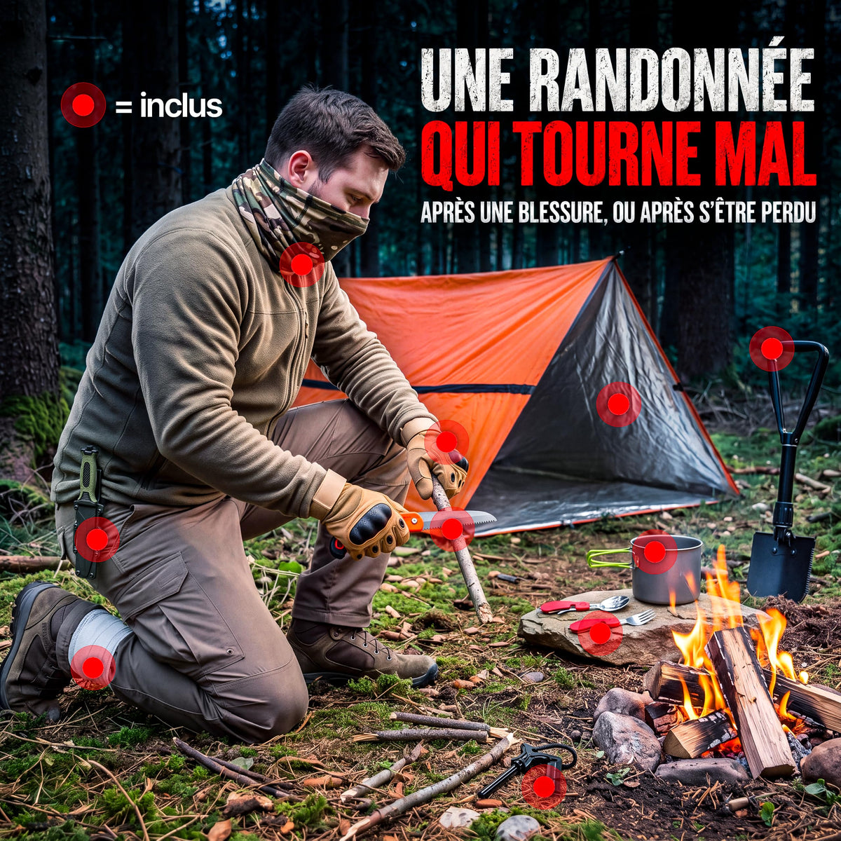 Sac de survie complet XXL