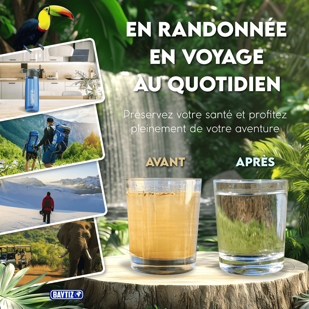 Gourde Filtrante Bleue