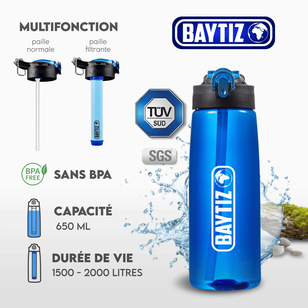 Gourde Filtrante Bleue